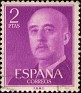 Spain - 1956 - General Franco - 2 Ptas - Morado - Dictator, Army General - Edifil 1158 - 0